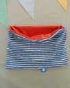 Snood Blizzard Ligné Bleu