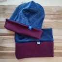 Bonnet Flocon Velours Bleu