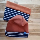 Bonnet Flocon Marin Terracotta