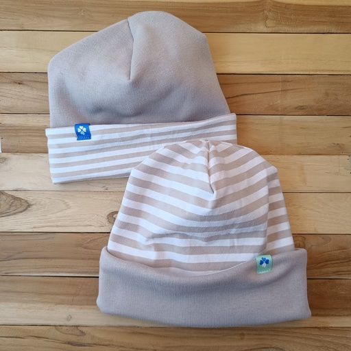 Bonnet Flocon Marin Beige