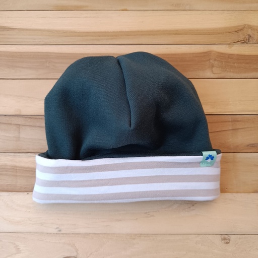 Bonnet Flocon Marin Vert