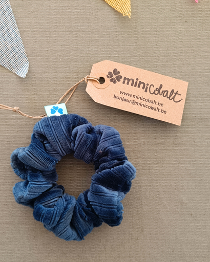 Chouchou Halo Velours Bleu